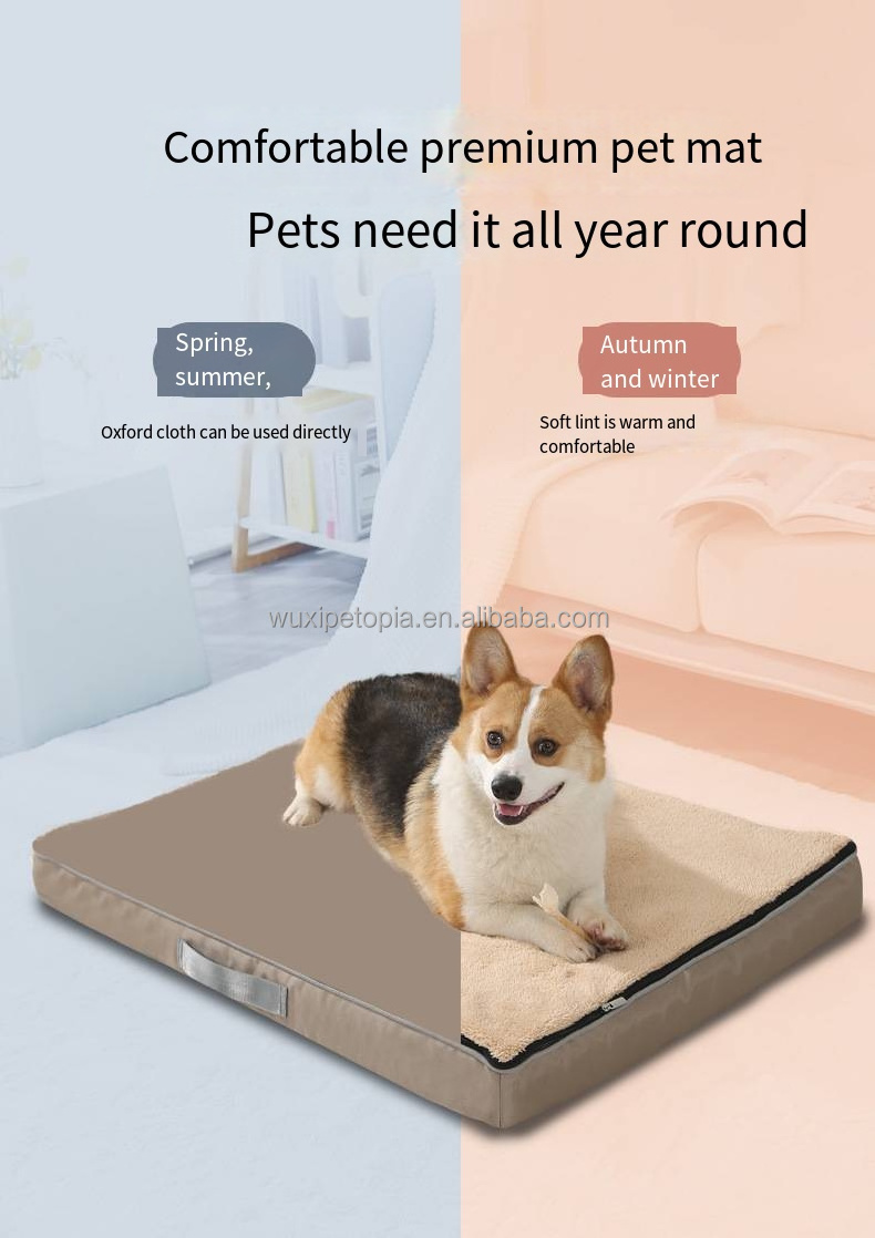 Hot Sale Soft Luxury handmade Memory Foam Washable Orthopedic Cushion Cover Pet Dog Bed