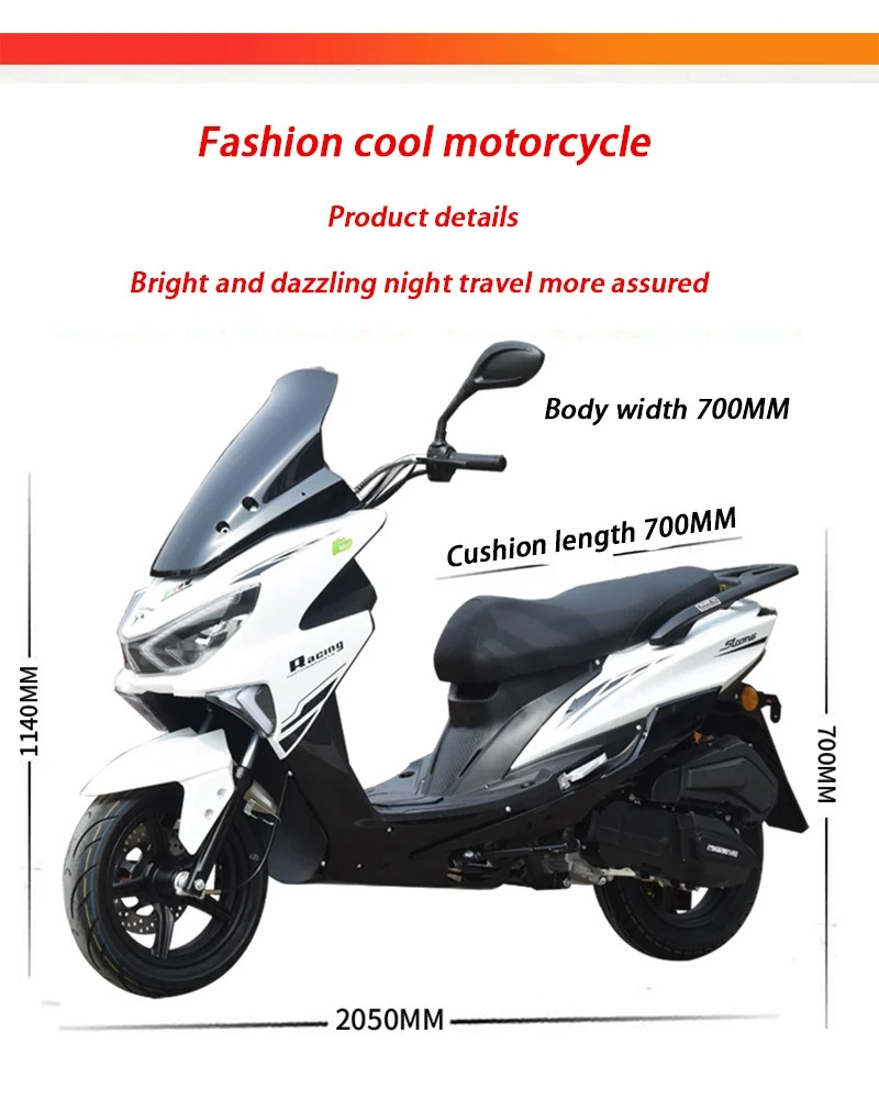 Chinese Factory 150cc Gasoline Motorcycle Scooter Gas Scooters for Motorcycle Enthusiasts