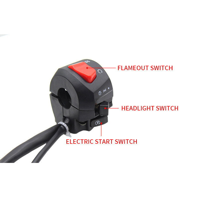 Factory direct 22MM electric motorcycle switch horn button turn signal, starting handle, modified multi-function switch made in