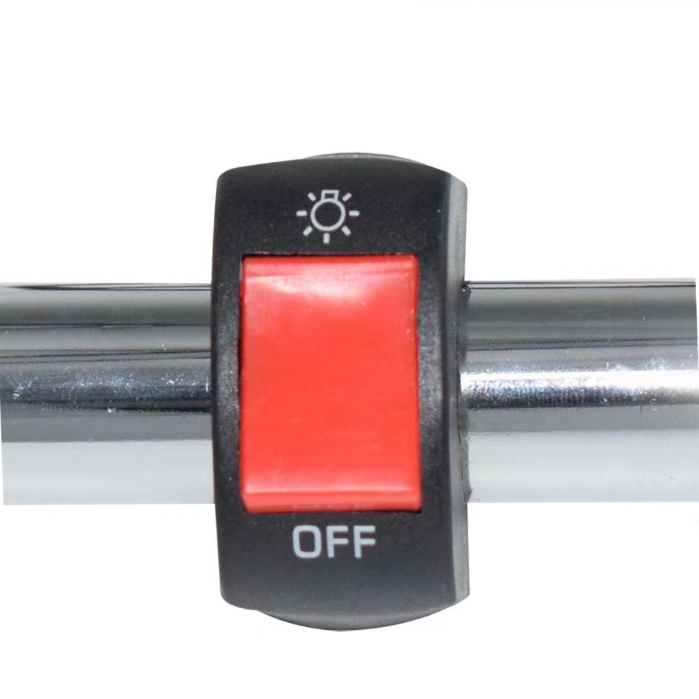 12V Motorcycle on off Switch Electric Vehicle Second-line Headlight Handlebar Switch ON/OFF  Warning Lights Color Lights