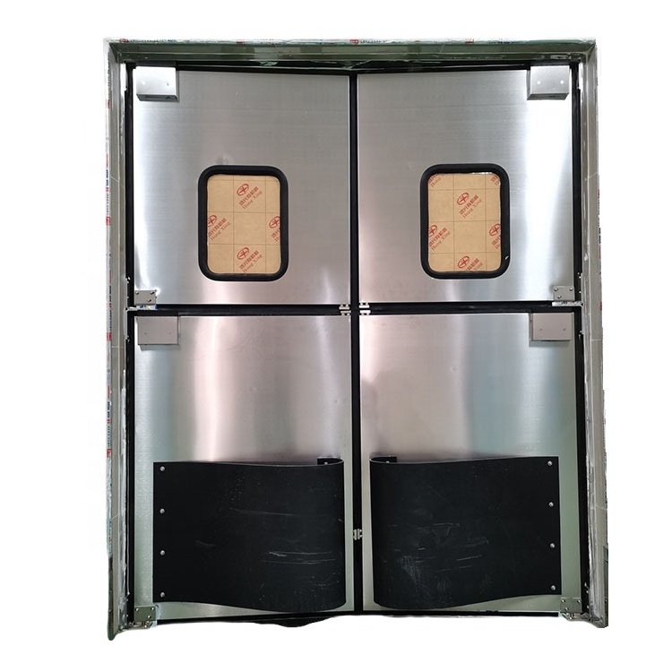 Industrial Restaurant Kitchen In Stock Swinging Vehicle Traffic High Impact Heavy Duty Doors With Bumpers 304 Stainless Steel