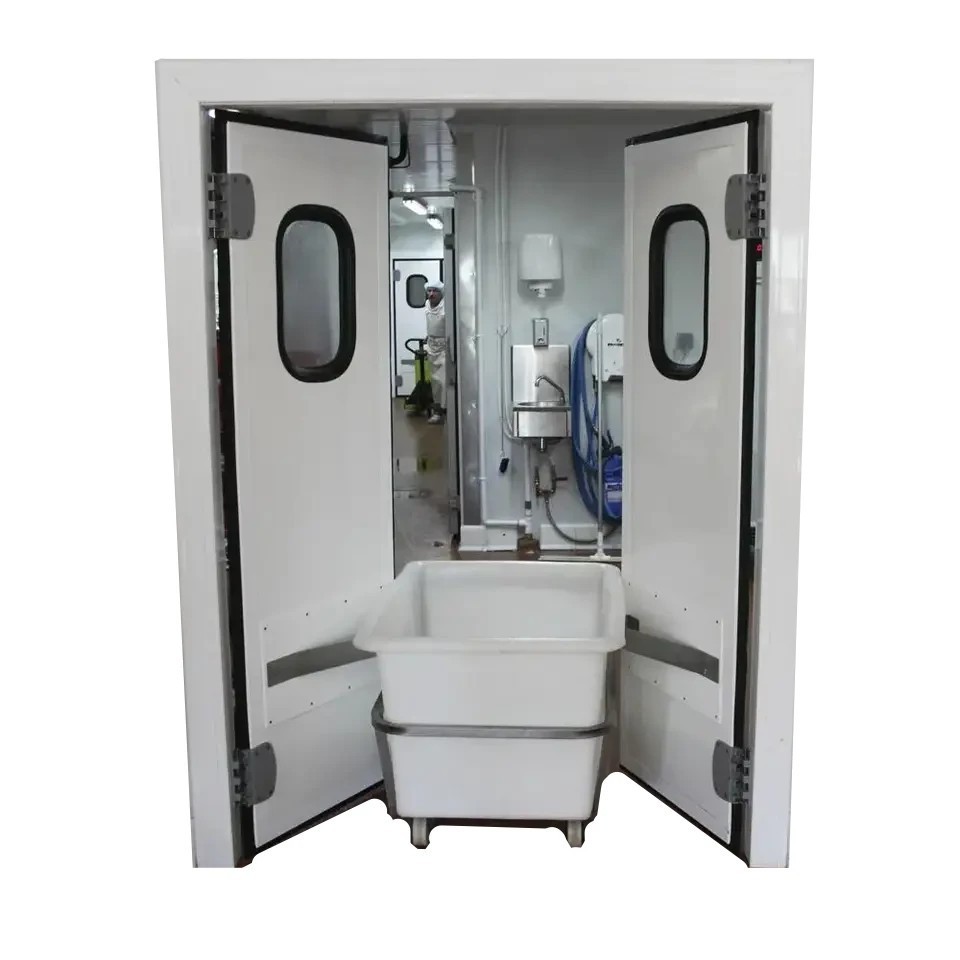 304 Stainless Steel Single or Double Leaf Entry Hospital Kitchen Traffic Swing Doors Free Double Door Food Factory