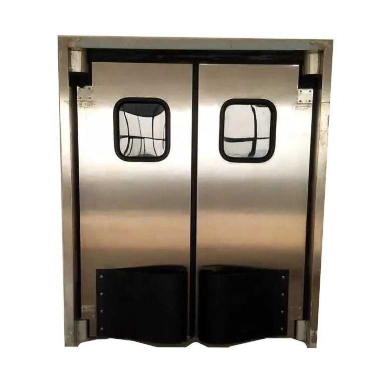 304 Stainless Steel Single or Double Leaf Entry Hospital Kitchen Traffic Swing Doors Free Double Door Food Factory