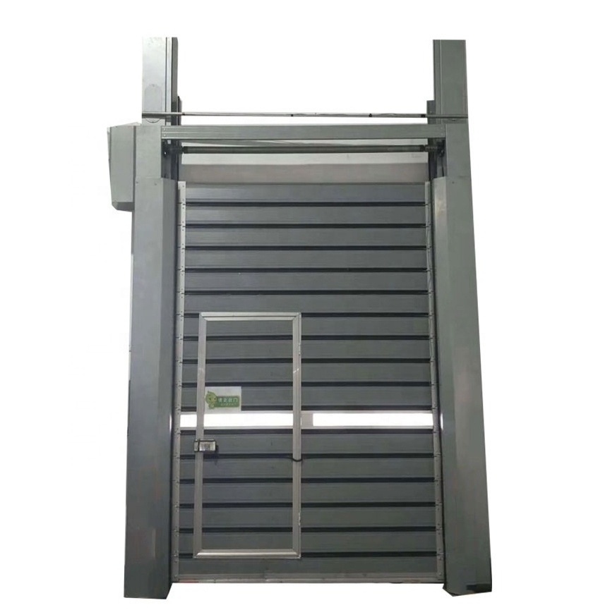 High Reliability Logistics Security Fiberglass Spiral High Speed Hard Fast Roll Up Doors