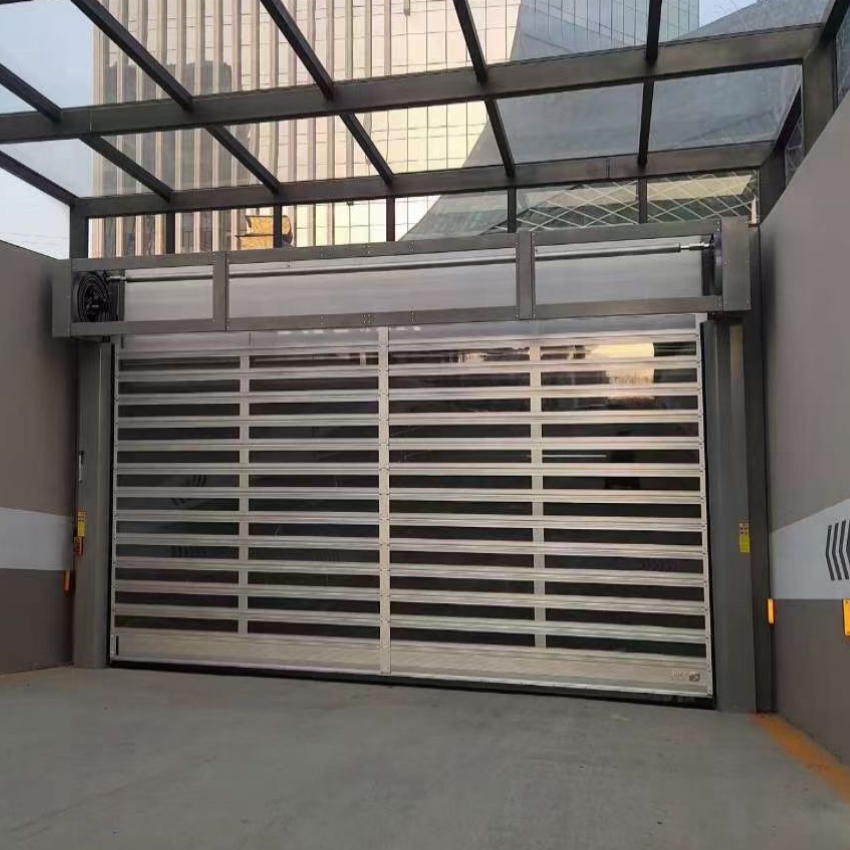 High Reliability Logistics Security Fiberglass Spiral High Speed Hard Fast Roll Up Doors