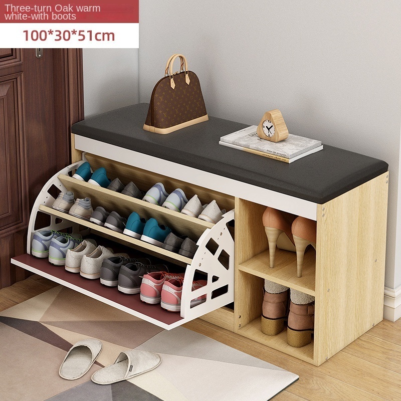 Shoe Changing Stool Simple Tilting Small Shoe Rack Shoe Cabinet Footstool Clothing Store Sitting Door Storage Stool