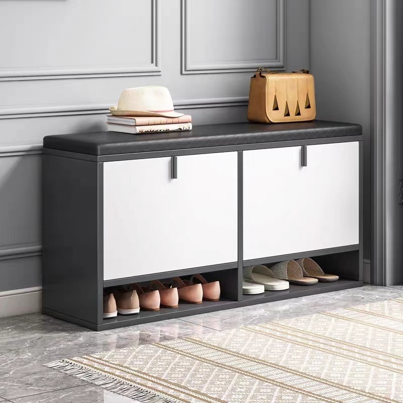 Simple Storage Shoe Cabinets Closet Entrance Space Saving Shoe Stool Cabinet Nordic Luxury Shoe Cabinets