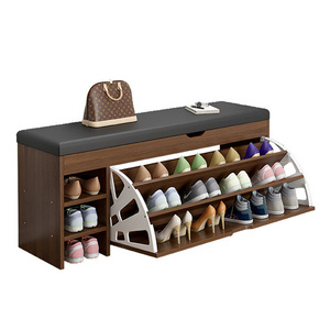 Living Room Furniture Quality Assurance Durable Wooden Metal Shoe Rack Storage Shoe Rack Cabinet