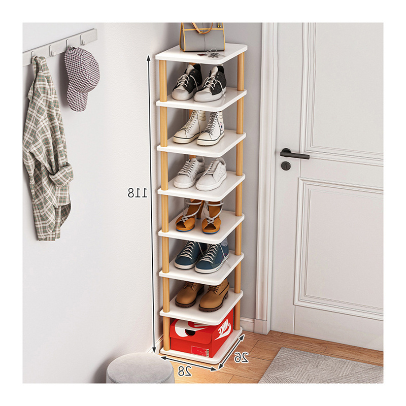 Shoe Stand Tall Shoe Rack, Stackable And Narrow Vertical Shoe Rack For Small Spaces Like Corner Bedroom And Entraway