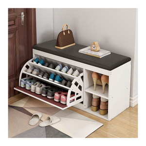 Factory Direct Sale Entryway Shoe Rack Bench Seat Wood Shoe Storage Cabinet Home Living Room Entryway Furniture