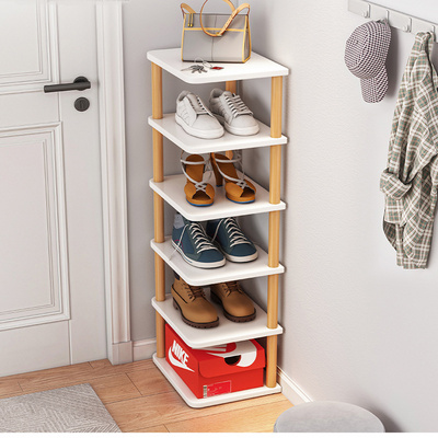 Shoe Rack Simple Door Household Single Row Gap Small Shoe Cabinet Multi-Layer Dustproof Storage