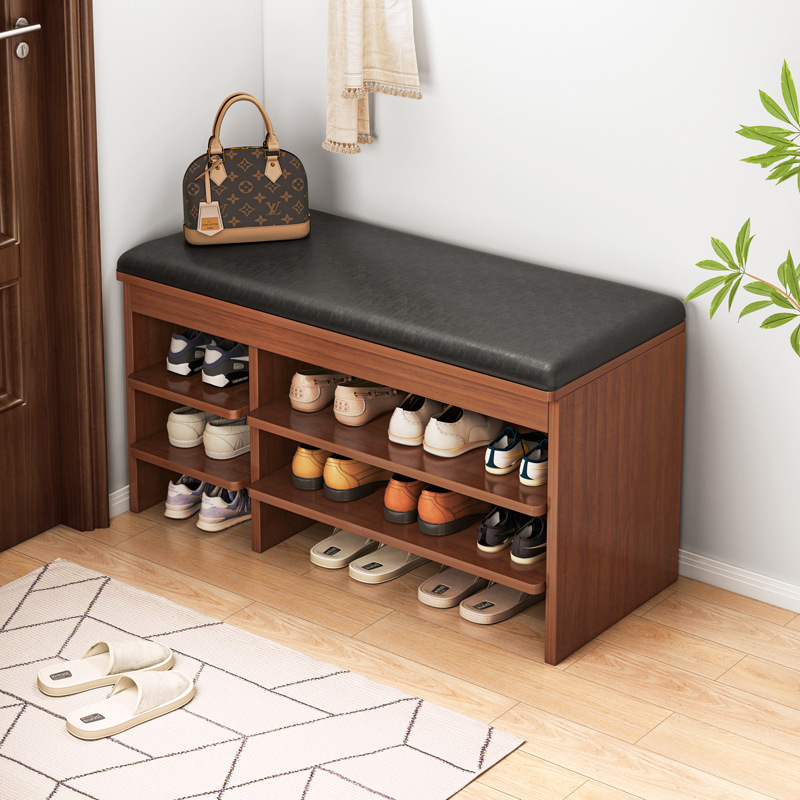 Sitting Shoe Changing Stool Home Doorway Footstool Small Apartment Shoe Rack Multi-Functional Shoe Cabinet