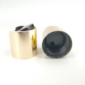 24mm 24/410 Aluminum Gold Disc Top Cap Screw Cap For Bottle