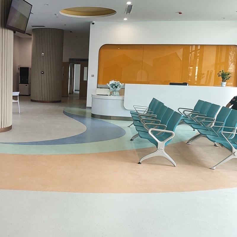 Anti Bacteria Waterproof Homogeneous PVC Vinyl Flooring for Hospital