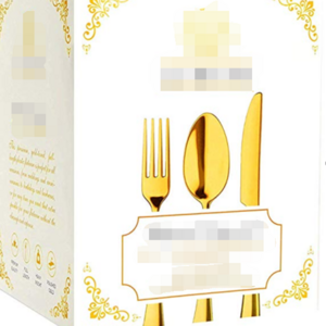 Disposable Gold Cutlery Gold Plastic Spoons Forks Knives and Plates 240 pcs Cutlery Set for Wedding