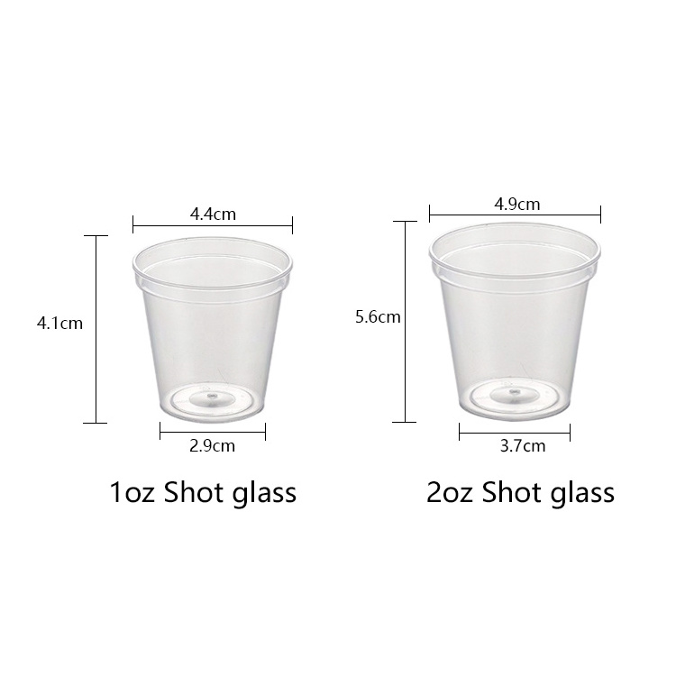 Disposable clear free samples promotional wine plastic shot glasses penis boob shot glass