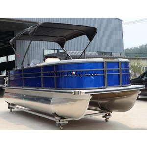 24ft Ocean Sailing Sightseeing Pontoon Boat with Furniture and Sofa