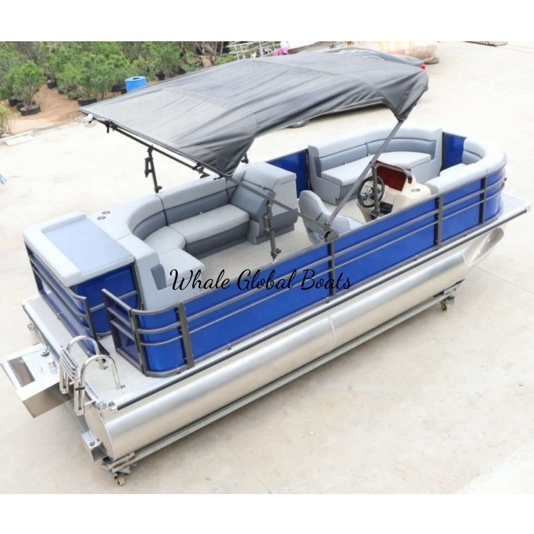 24ft Ocean Sailing Sightseeing Pontoon Boat with Furniture and Sofa