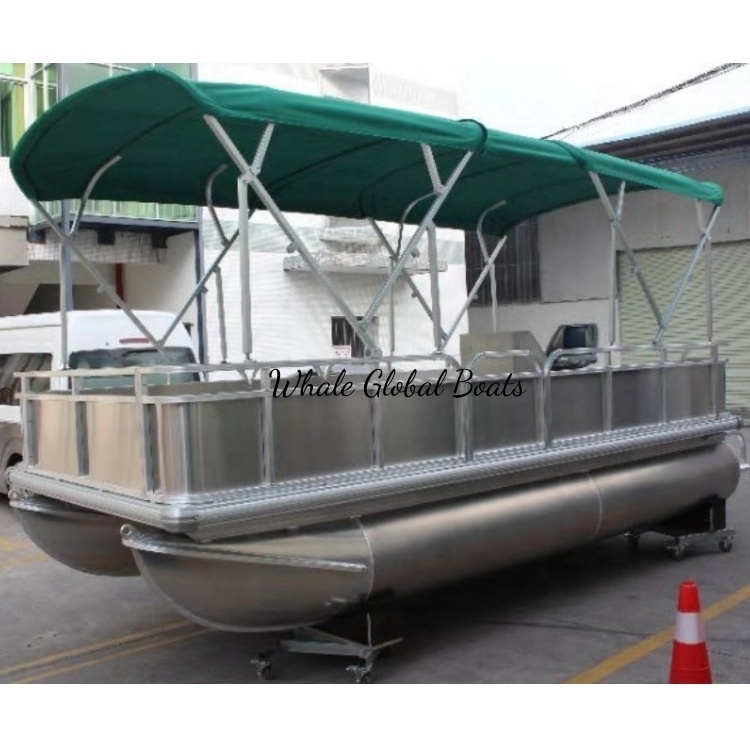 5.2m With Canopy Catamaran Aluminum Fishing Vessel Leisure Boat