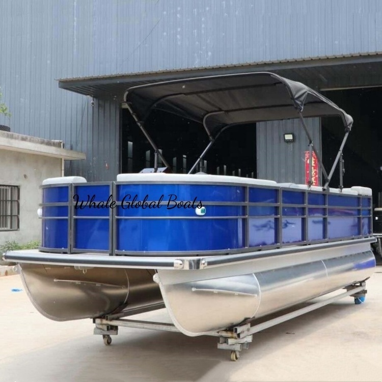 24ft Ocean Sailing Sightseeing Pontoon Boat with Furniture and Sofa