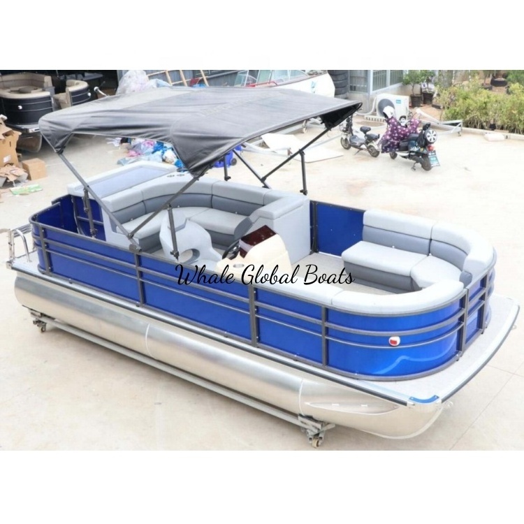 24ft Ocean Sailing Sightseeing Pontoon Boat with Furniture and Sofa