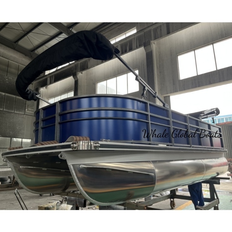 5.5m Hot Sale Aluminum Sightseeing Pontoon Boat