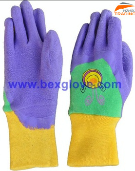 2023 Hot Selling Latex Coated Kids Garden Work Gloves Wholesale