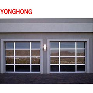 YONGHONG auto sliding plexiglass garage doors 7x8 8 x 7clear acrylic glass garage door pass