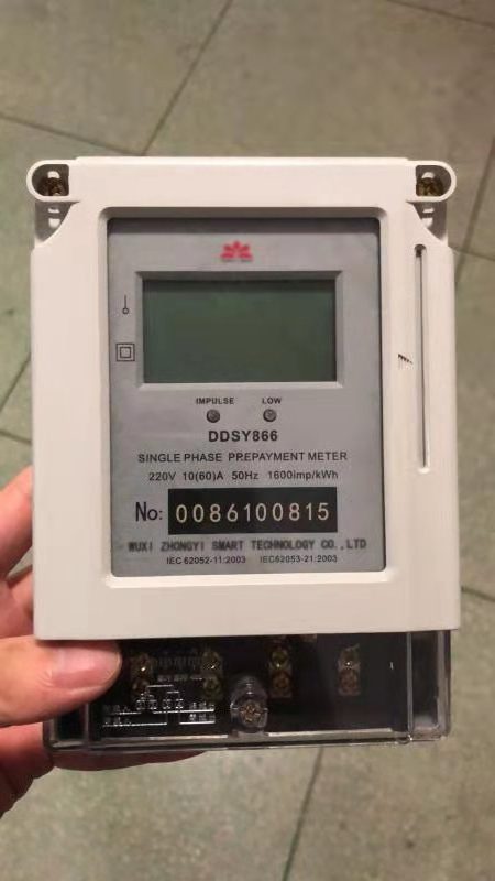 Zhongyi Smart Single Phase  IC Card Prepaid Energy Meter