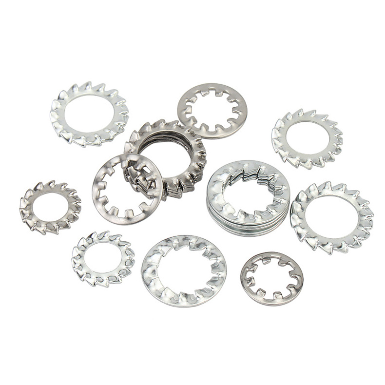 All kinds stainless steel and carbon steel zinc m3 serrated lock washers with internal or external teeth