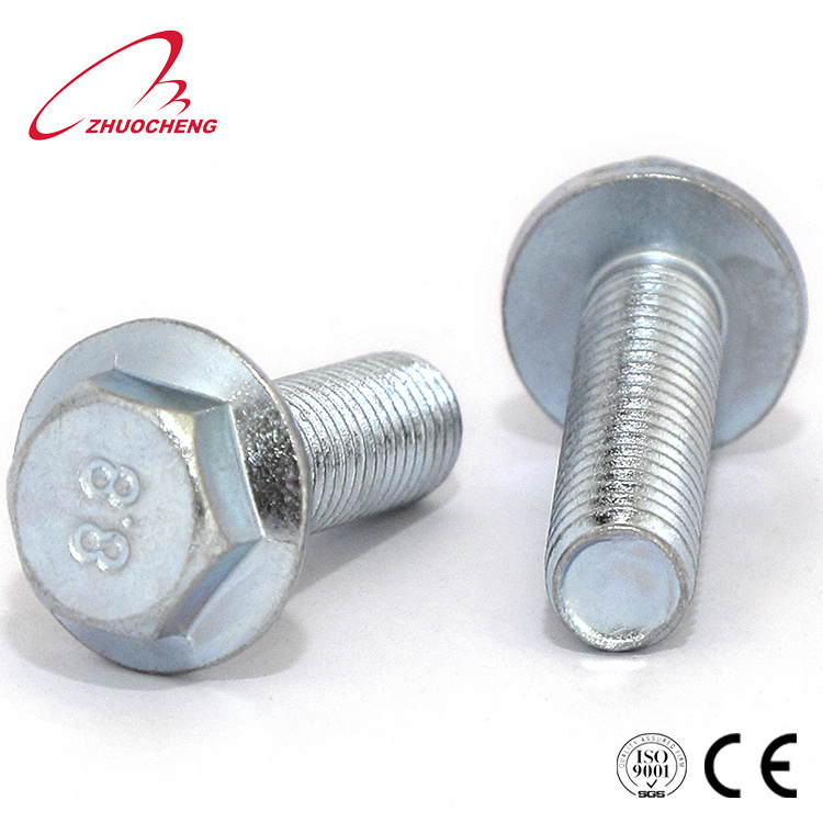 Hot Selling High Quality Factory Direct Zinc Plated Flange Bolt Stainless Steel Carbon Steel DIN6921 Flange Bolt