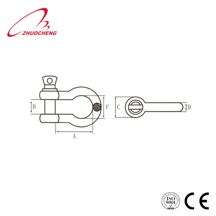 Hot sale High quality stainless steel european type d- Shackle