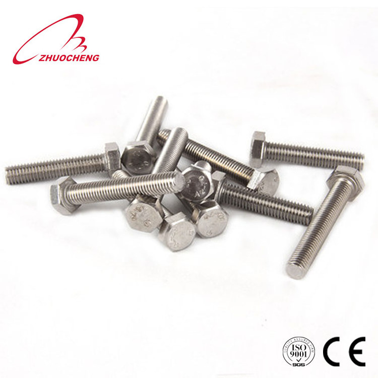 Factory hot sale stock din 933 stainless steel hex head bolt