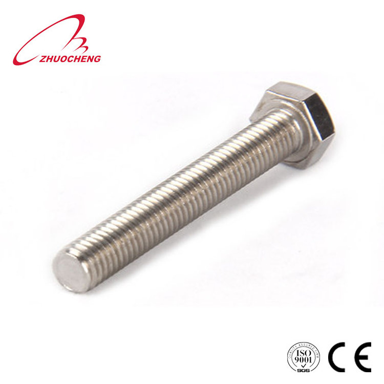 Factory hot sale stock din 933 stainless steel hex head bolt