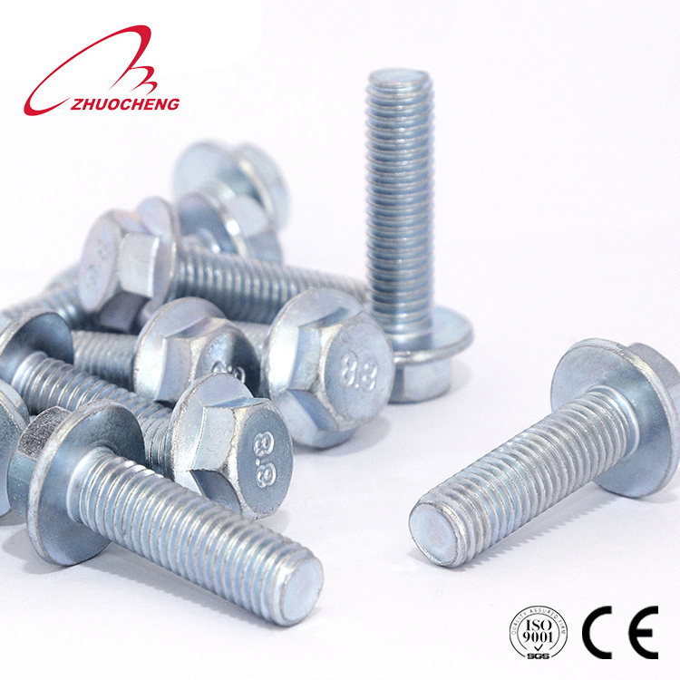 Hot Selling High Quality Factory Direct Zinc Plated Flange Bolt Stainless Steel Carbon Steel DIN6921 Flange Bolt