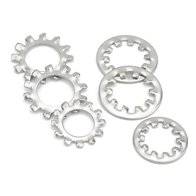 All kinds stainless steel and carbon steel zinc m3 serrated lock washers with internal or external teeth