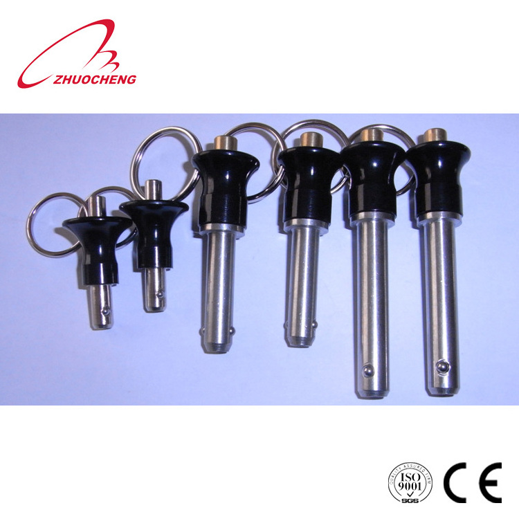 Zhuocheng ISO9001-2008 Provided 5-25mm,5-25mm CN;JIA Bulk in Carton Push Button Handle Aircraft Quick Release Ball Pin Auto Lock