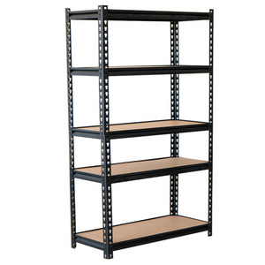 Customized  5 Tiers Heavy Duty Shelving MDF Steel Racking Unit Metal Garage Shelf