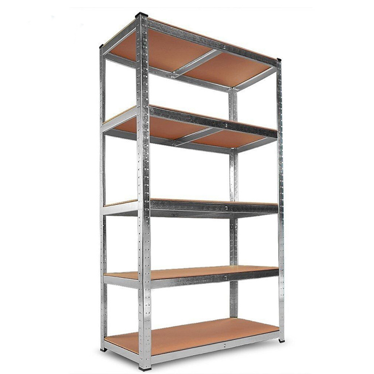 Customized  5 Tiers Heavy Duty Shelving MDF Steel Racking Unit Metal Garage Shelf