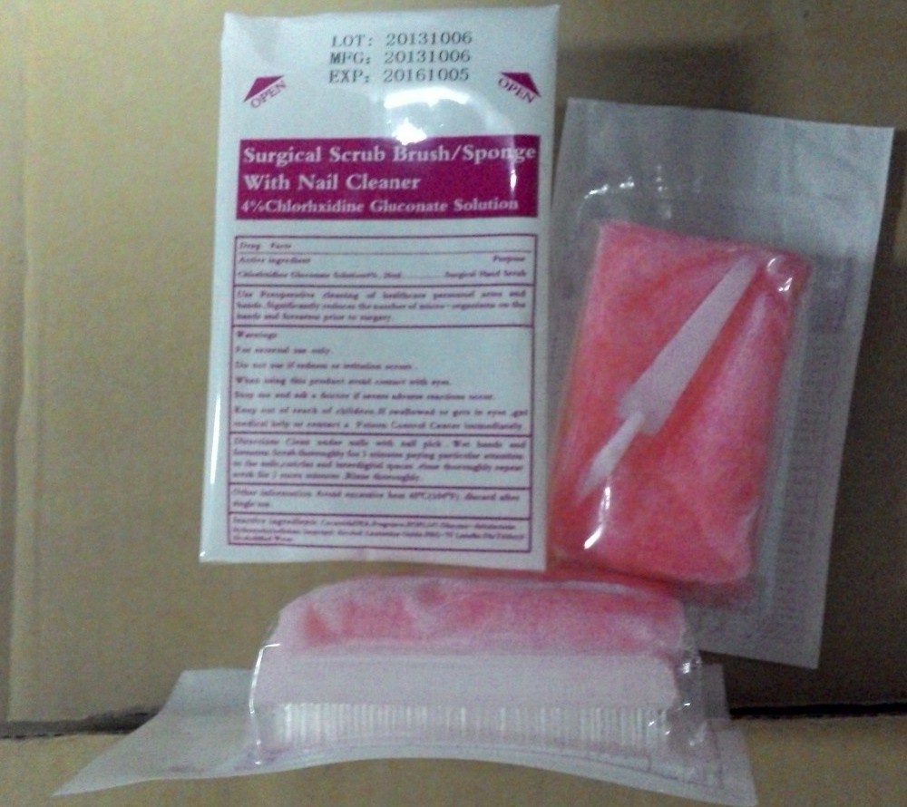 factory High quality sponge surgical hand scrub with/without Povidone Iodine