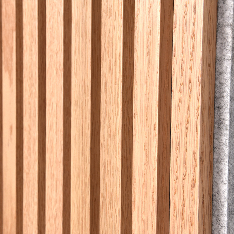 Standard Style 33.5*25*10cm Natural Oak Wooden Acoustic Slat Wood Wall Panels For Home Hotel Office