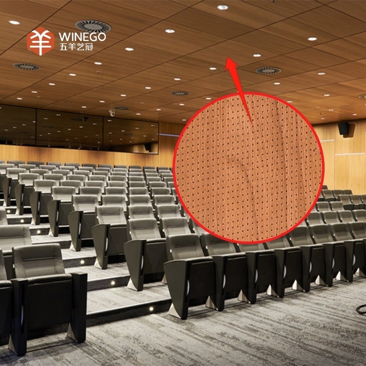 micro perforated sound absorbing wall cladding wood panel series Guangzhou