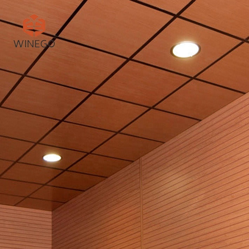 veneer wood drop ceiling tiles for home interior decoration