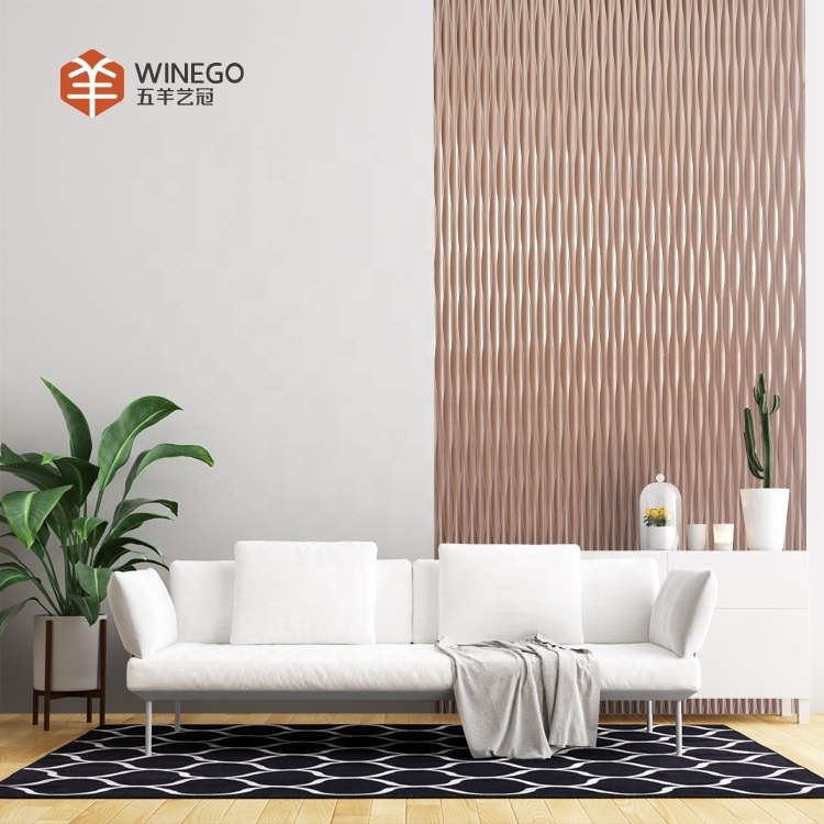 graphic design Moisture-Proof interior home decorative Textured 3d wave Wall Panels