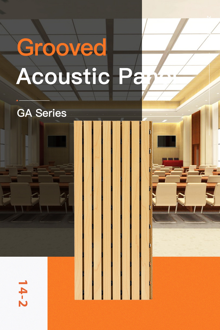 Sound Proof Panels Manufacturer Acoustic Grooved Wood Panels for Ceiling