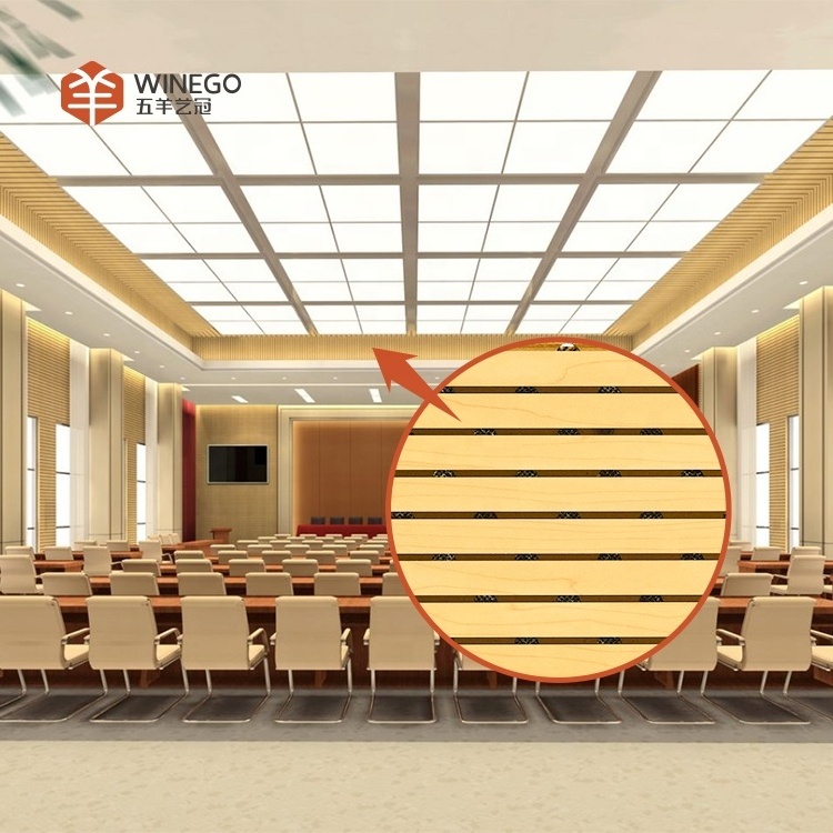 Sound Proof Panels Manufacturer Acoustic Grooved Wood Panels for Ceiling