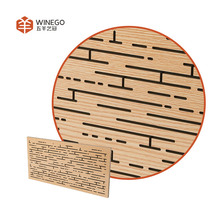 micro-perforated texture mdf wooden art acoustic panels