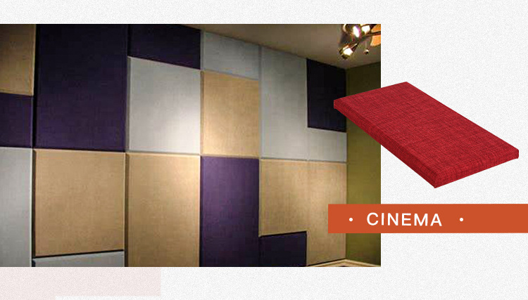 Sound-absorbing Fiberglass Fabric Wrapped Acoustic Panels for cinema