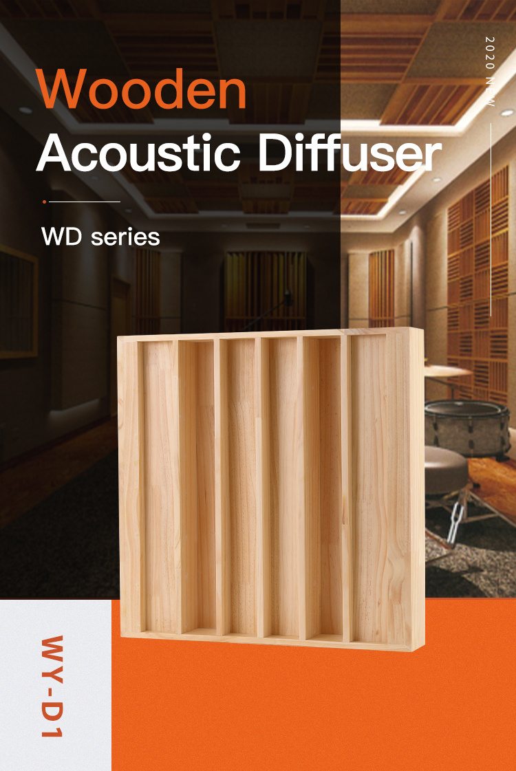 Studio MDF wood sound reflective materials acoustic Qrd Diffuser for opera houses