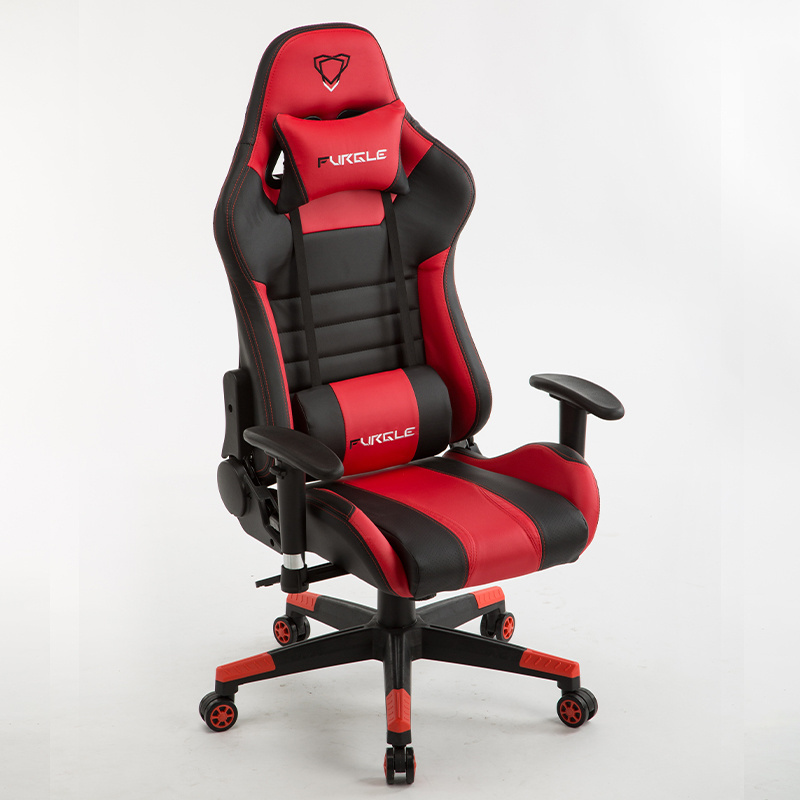 Wuye Cheap Price PU Leather Red and Black Recling Computer Gaming Chair